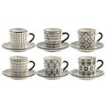 JUEGO 6 TAZAS CAFE+PLATO DEC. VHERA 9CL